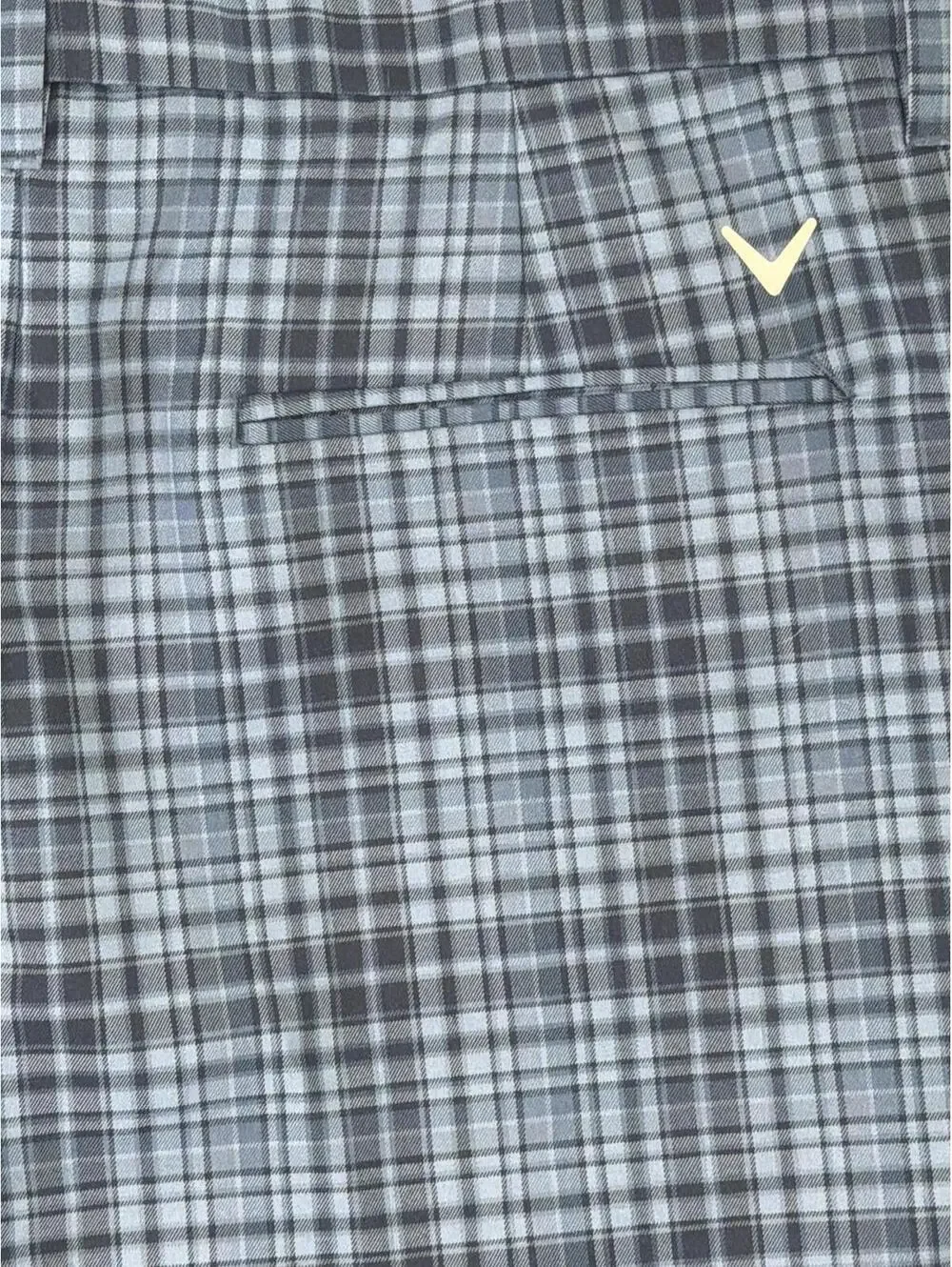 Callaway Men's Blue and Black Plaid Performance Golf Shorts - Size 34